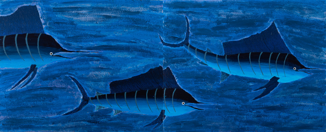 돛새치, 80X130cm, 캔버스에 아크릴, 2021