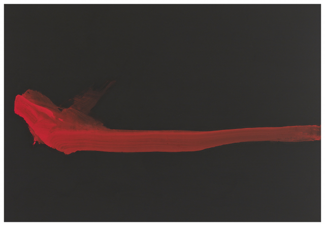 한강독조寒江獨釣, 2023, 72.7×50㎝ 한지, 수간채색