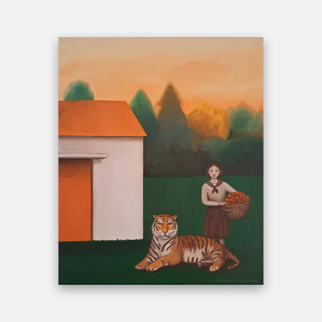 소녀와 호랑이 _Oil on Canvas 45.5x38cm