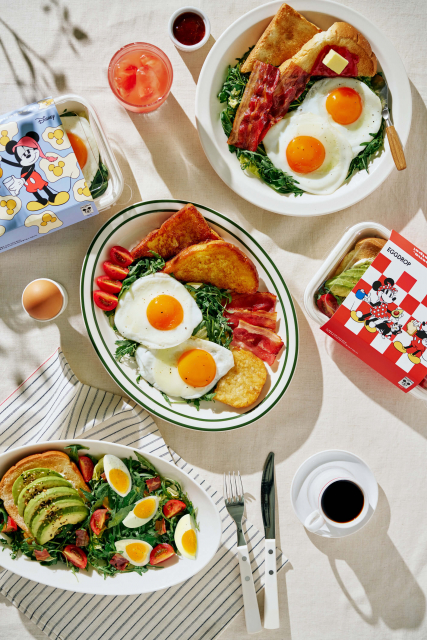 디즈니와 협업으로 완성된 에그드랍의 써니 사이드 브런치 3종 굿모닝 브런치, 아메리칸 브런치, 아보가든 브런치