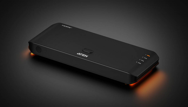 ‘에이텐 VS4814’는 하나의 HDMI 소스를 네 개의 디스플레이로 동시에 분배하는 4포트 True 4K HDMI 분배기다. ‘에이텐 VS4841’은 네 개의 HDMI 소스를 하나의 디스플레이에서 전환해 사용할 수 있는 4포트 True 4K HDMI 스위치다. 사진은 에이텐 VS4841