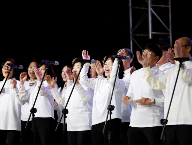 지난해 열린 ‘금천하모니축제’에서 ‘금천시민합창단’의 공연 모습