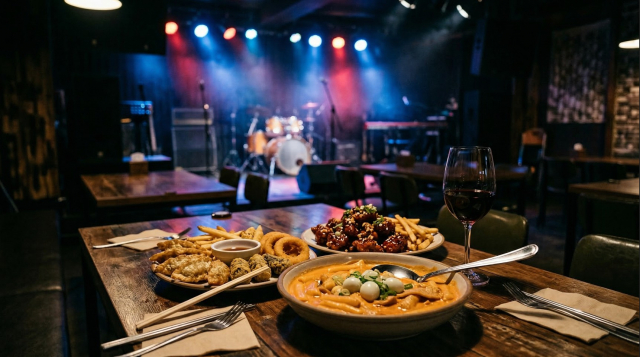 공연과 함께 즐길 수 있는 K-푸드 메뉴(사진=잼라운지)