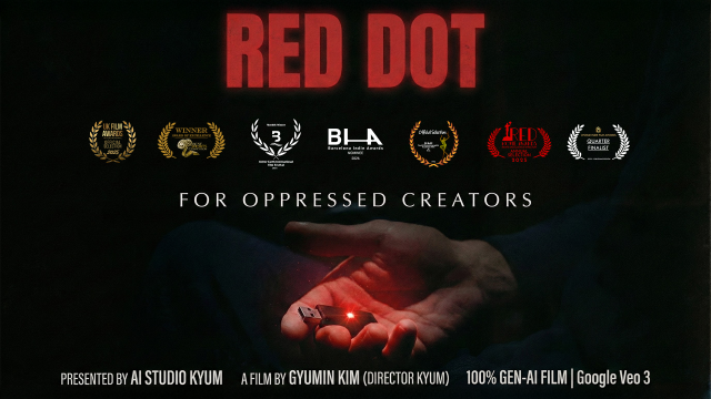 국내 AI 영화 ‘RED DOT’의 가로 포스터