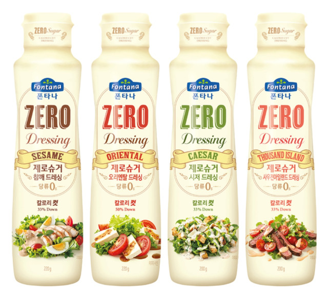 폰타나 ‘제로슈거 드레싱’ 4종 출시