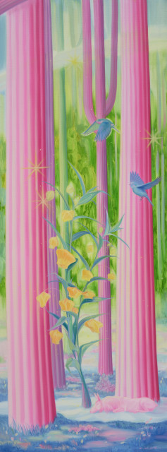 웰컴핑크콩 점심, 60x162.2cm, oil on canvas, 2024