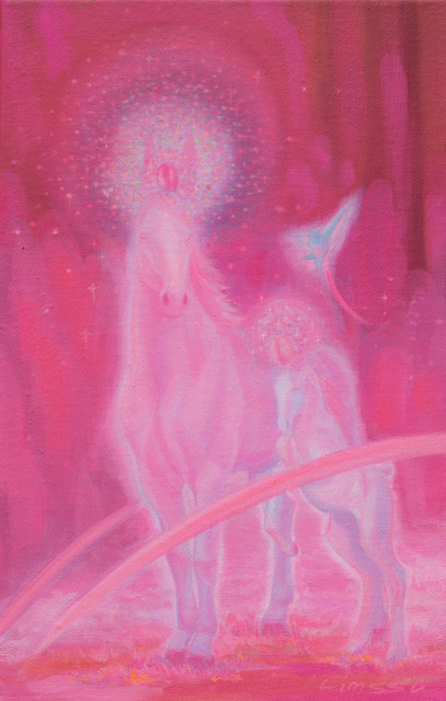 분홍빛 마법, 21.2x33.4cm, oil on canvas, 2026