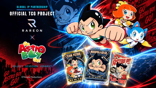 레어온, 데즈카 프로덕션 신작 애니메이션 IP ‘GO ASTRO BOY GO! 리틀아톰’ 공식 라이선스 계약… TCG 카드 사업 본격 확대